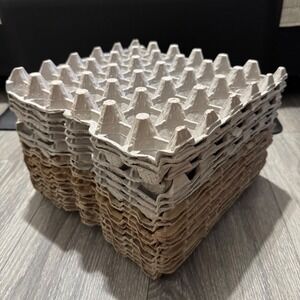 18 Pack Bulk Paper Pulp Egg Cartons 30 Count Trays for Poultry Storage Crafts